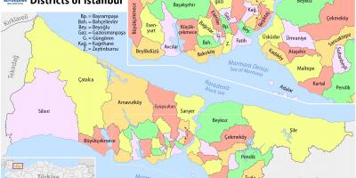 Istanbul neighborhoods map
