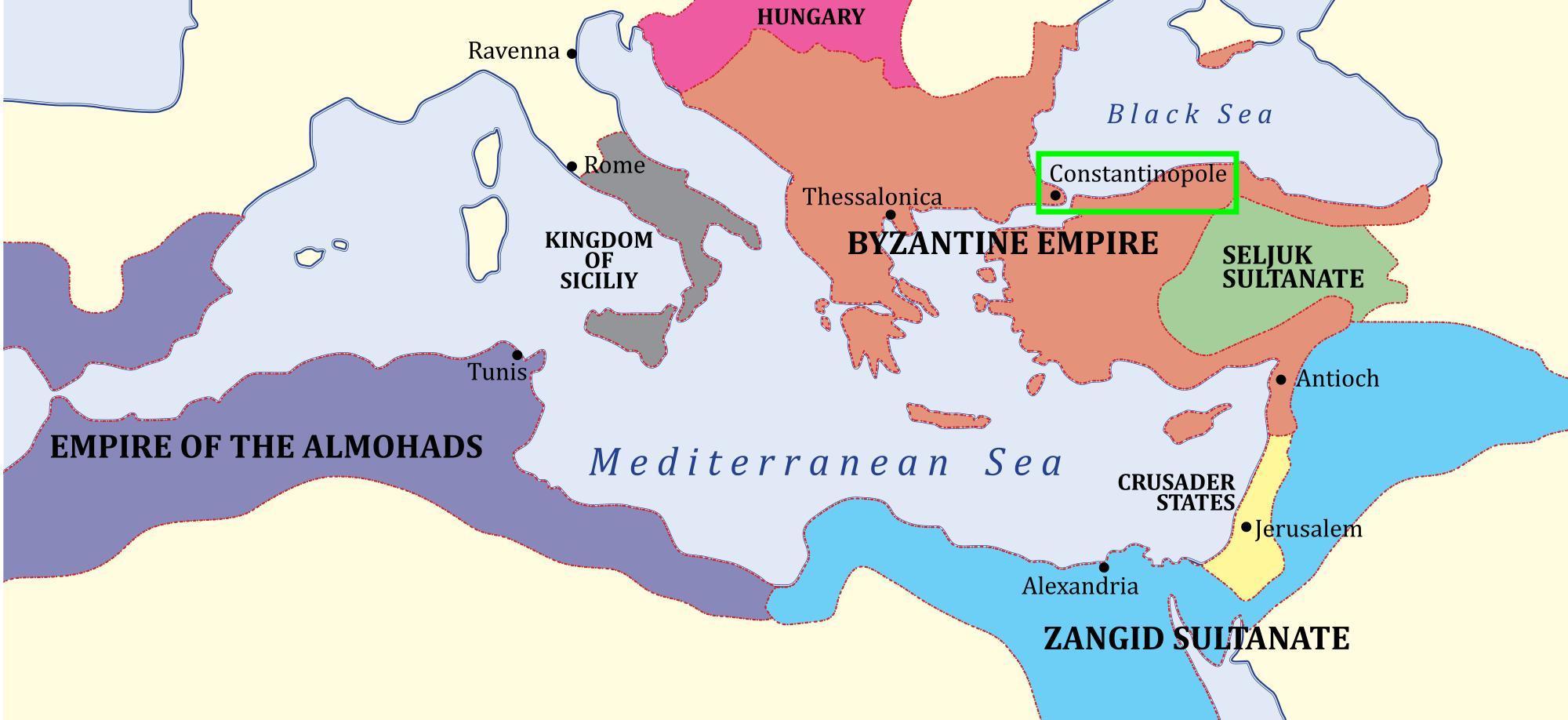 Constantinople Map Location 