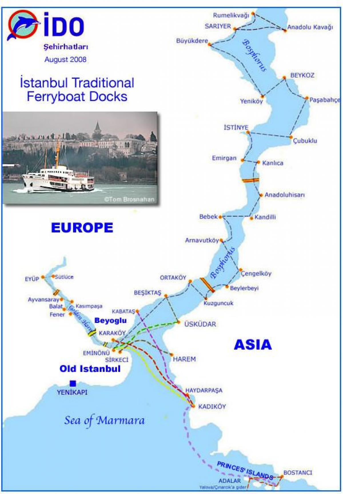 bosphorus ferry map