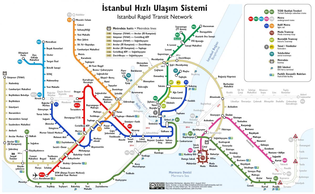 map of istanbul funicular
