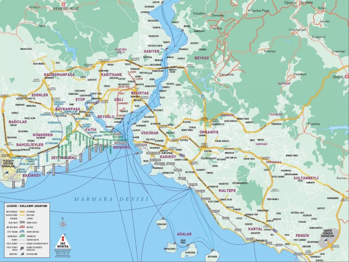 istanbul downtown map