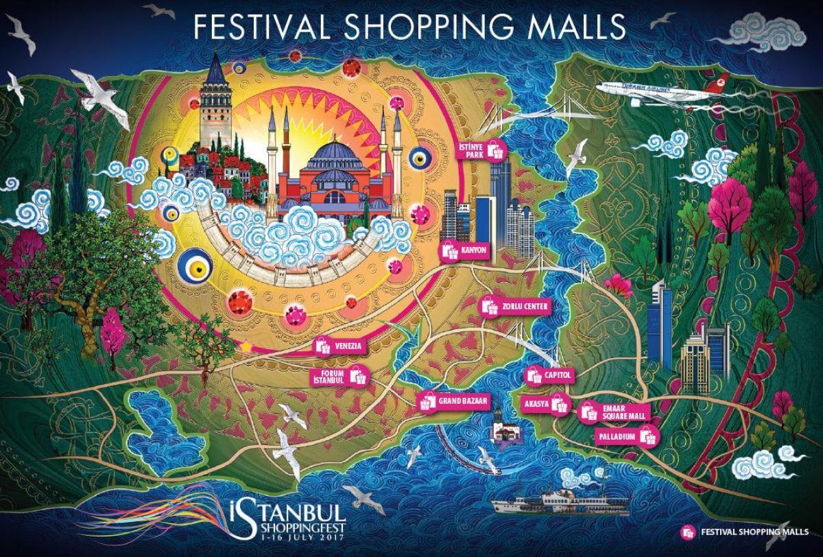 istanbul shopping centers map