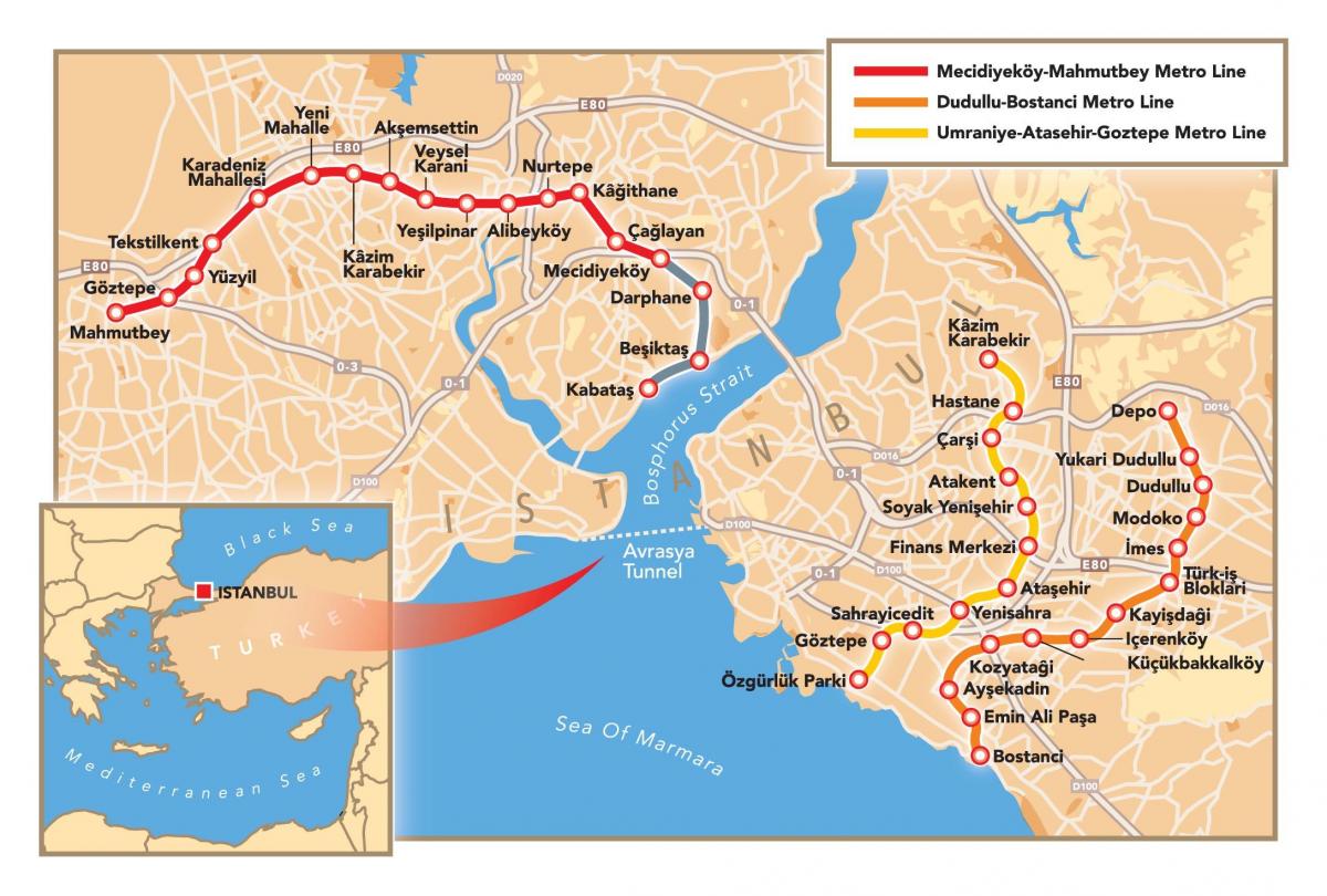map of istanbul tunnel