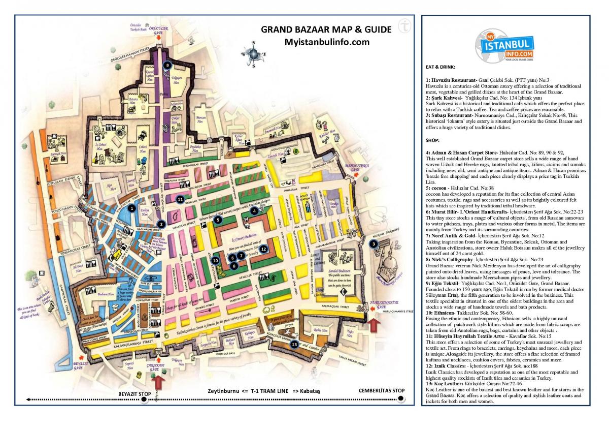 map of spice market istanbul 