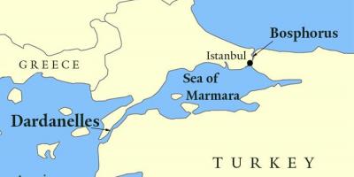 Bosphorus map istanbul
