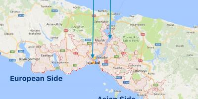 Istanbul european side map