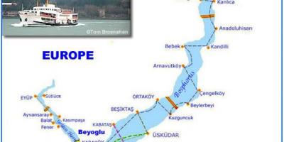 Bosphorus ferry map