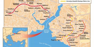 Map of istanbul tunnel